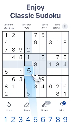 Official Sudoku.com - Sudoku Puzzle gameplay screenshot from Google Play